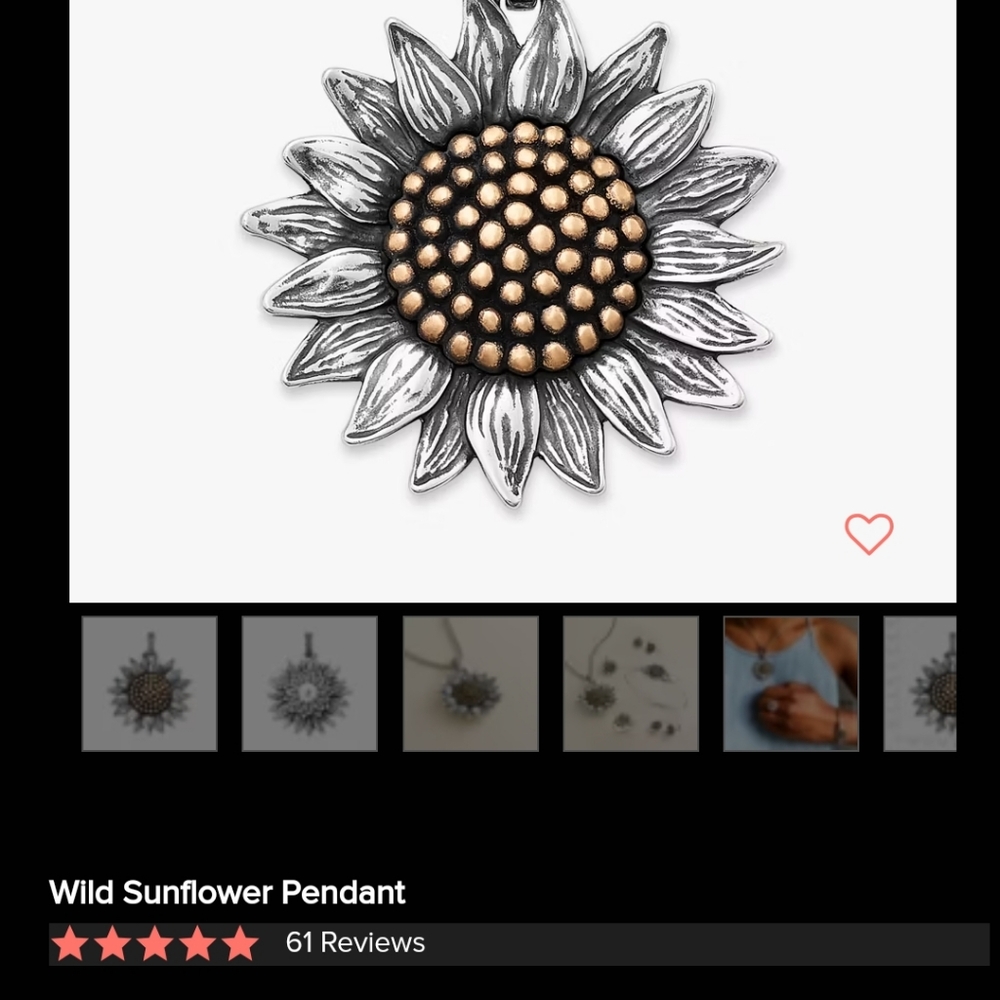 COPY - Wild sunflower Pendant, include the necklace is 30 inches long.